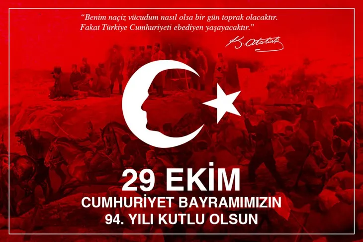 3018 9573 - Cumhuriyet Bayramı Resimli Mesajları