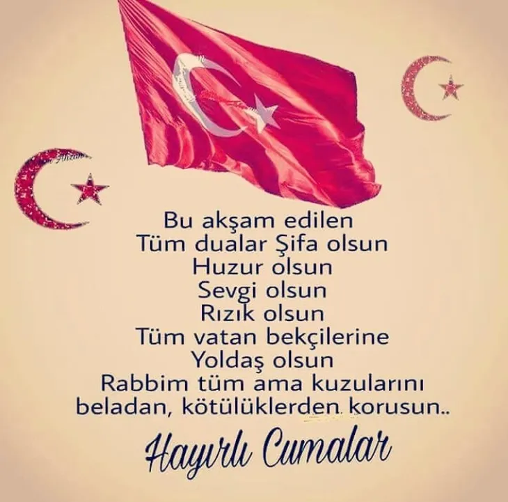 3315 15886 - Türk Bayraklı Kandil Mesajı