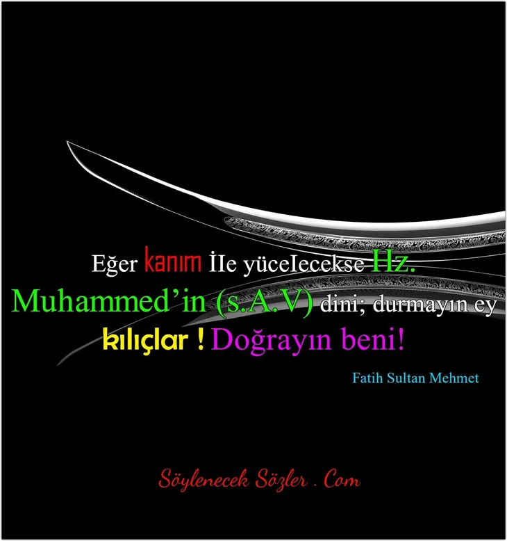 5233 93949 - Fatih Sultan Mehmet Sözleri