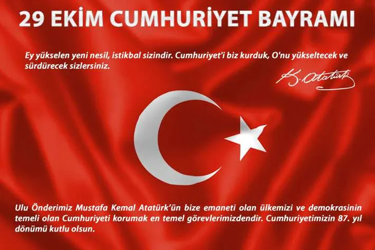 9197 35992 - Cumhuriyet Bayramı Resimli Kutlama Mesajları