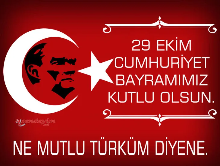 9351 92559 - Cumhuriyet Bayram Mesajları Resimli