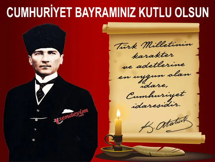 9351 92564 - Cumhuriyet Bayram Mesajları Resimli